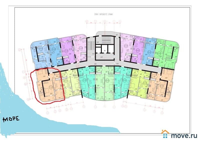 3-комн. квартира, 71.4 м²