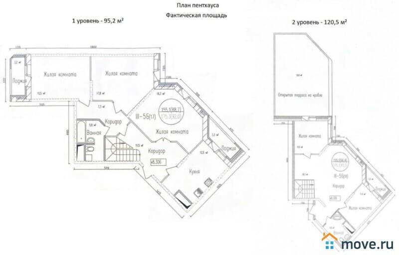 5-комн. пентхаус, 215.7 м²