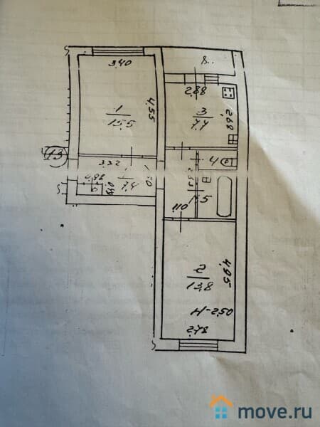 2-комн. квартира, 50 м²