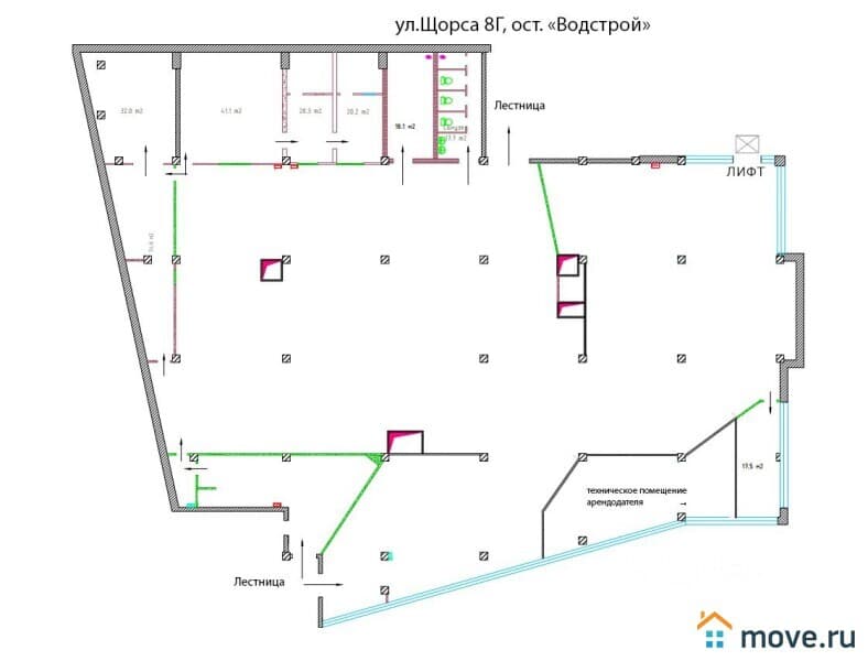 торговое помещение, 1014 м²