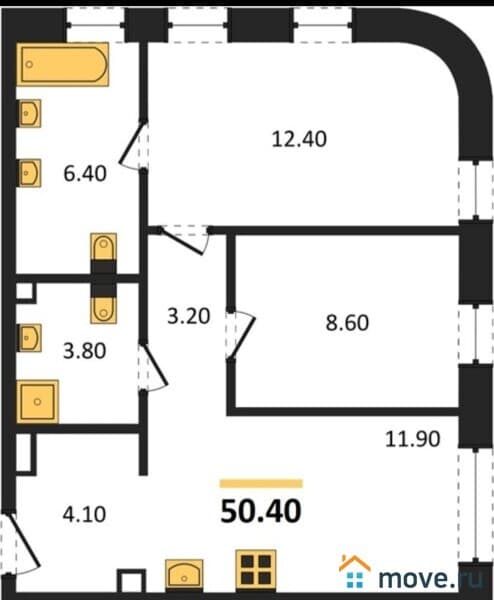 2-комн. квартира, 50 м&sup2;