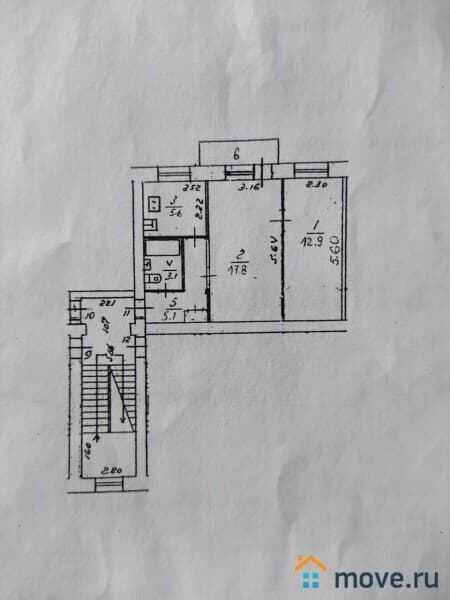 2-комн. квартира, 44.5 м²