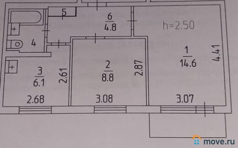 2-комн. квартира, 38 м²