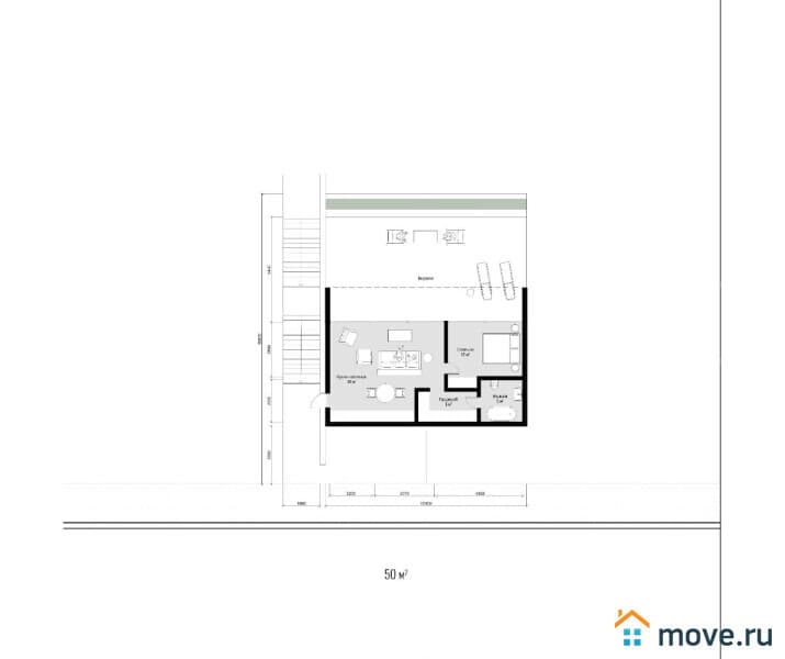 вилла, 50 м², 1 сотка