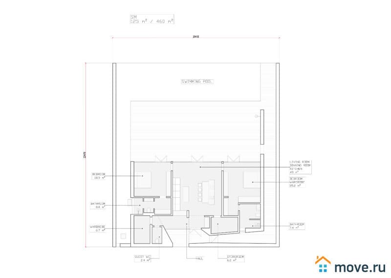 вилла, 125 м², 0.3 сотки