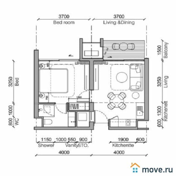 2-комн. квартира, 47 м²