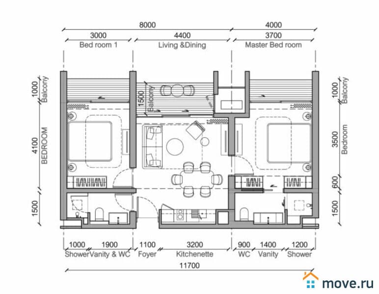 3-комн. квартира, 79 м²