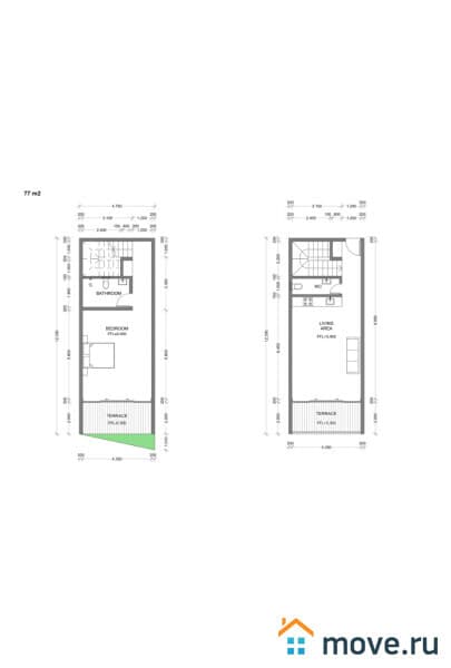 таунхаус, 77 м², 0.2 сотки