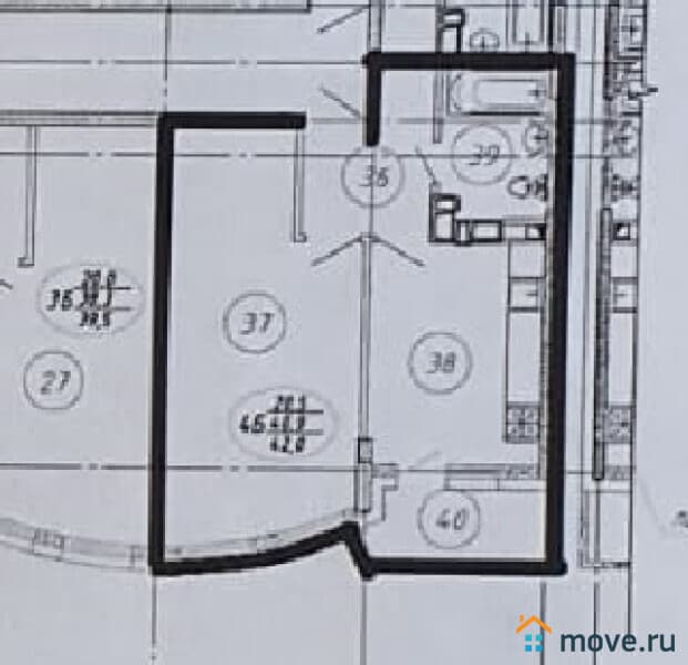 1-комн. квартира, 42 м²