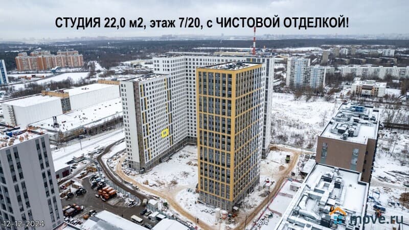 студия, 22 м²