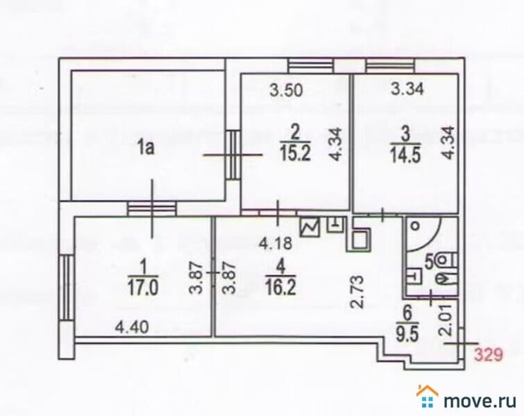 3-комн. квартира, 100 м&sup2;