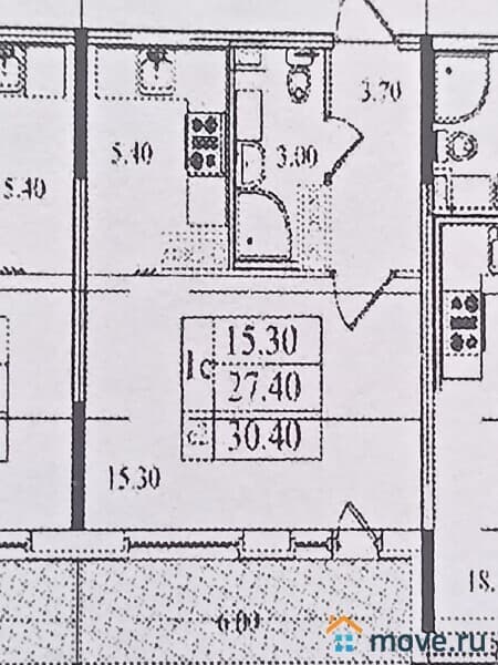 1-комн. квартира, 30.4 м²