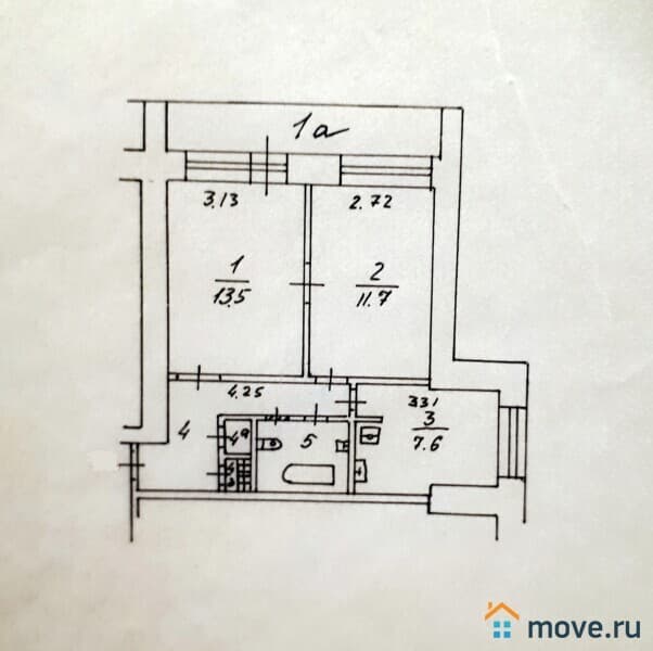 2-комн. квартира, 42.7 м²