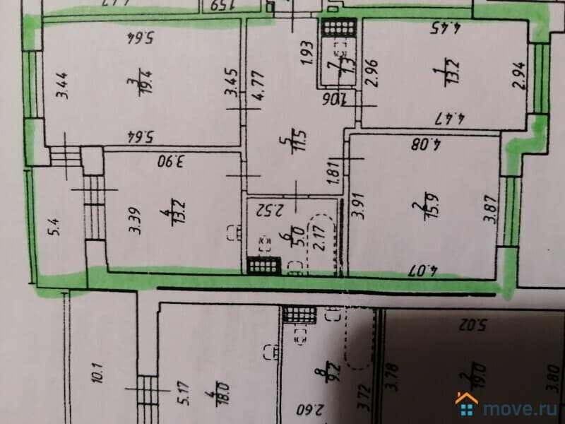 3-комн. квартира, 79.5 м²