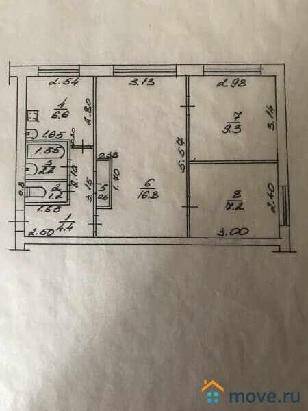 3-комн. квартира, 48 м²