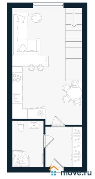 студия, 38 м&sup2;