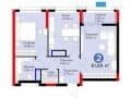 Сдам двухкомнатную квартиру, 62 м², этаж 10 из 16. Фото 8