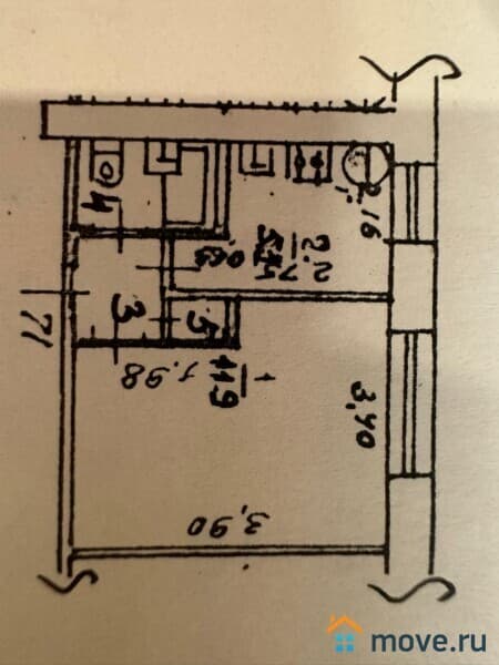 1-комн. квартира, 21.3 м²