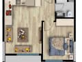 Купить двухкомнатную квартиру, 46 м², этаж 14 из 14. Фото 4