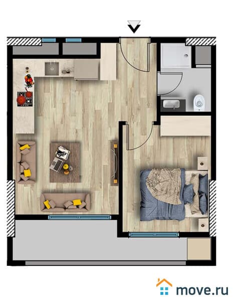 2-комн. квартира, 46 м²