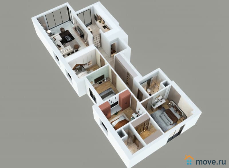 4-комн. квартира, 155 м²