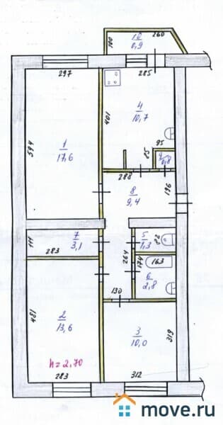 3-комн. квартира, 70 м²