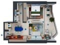 Купить однокомнатную квартиру, 58 м², этаж 29 из 46. Фото 1