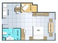 студия, 28 м²