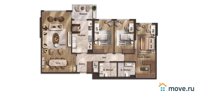 4-комн. квартира, 182 м²