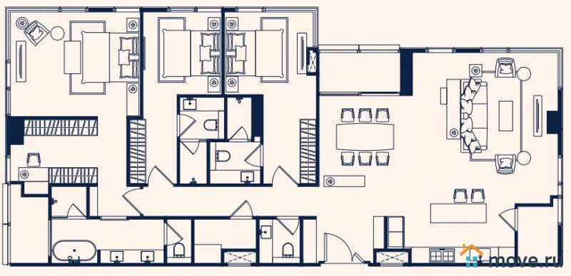 3-комн. квартира, 171 м²