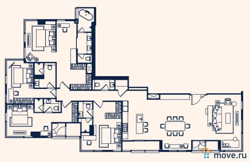 4-комн. квартира, 210 м²