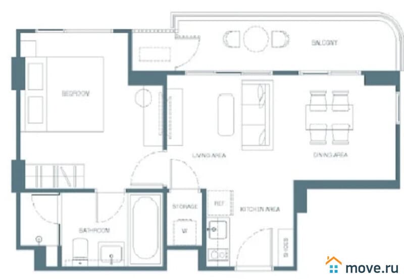 1-комн. квартира, 41 м²