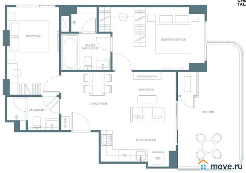 2-комн. квартира, 58 м²