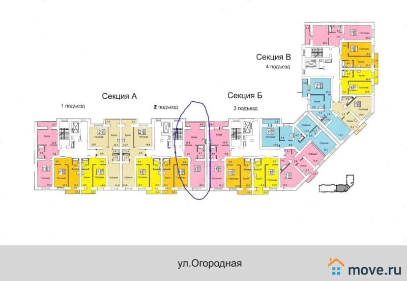 1-комн. квартира, 53 м²