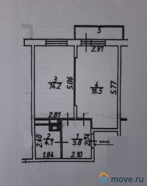 1-комн. квартира, 40 м²