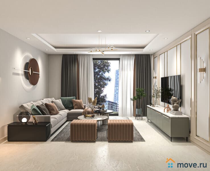 1-комн. апартаменты, 56 м²