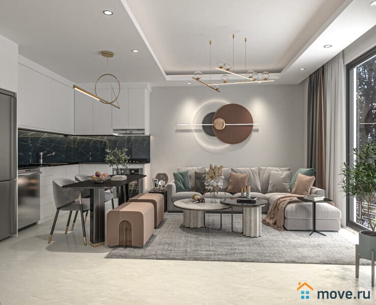 1-комн. апартаменты, 56 м²