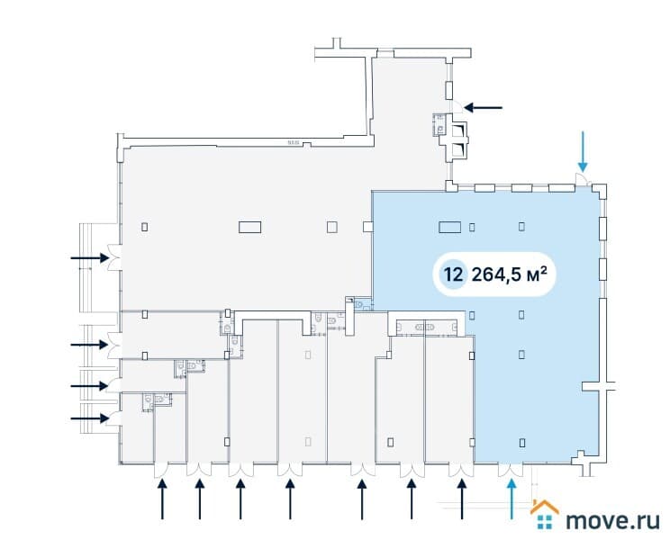 торговое помещение, 265 м&sup2;