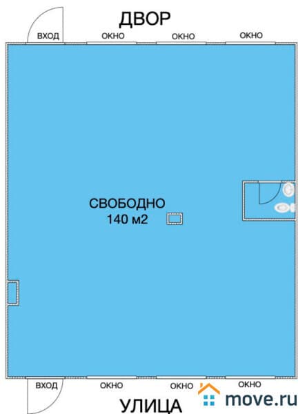 свободного назначения, 140 м²