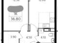 1-комн. квартира, 36.8 м&sup2;