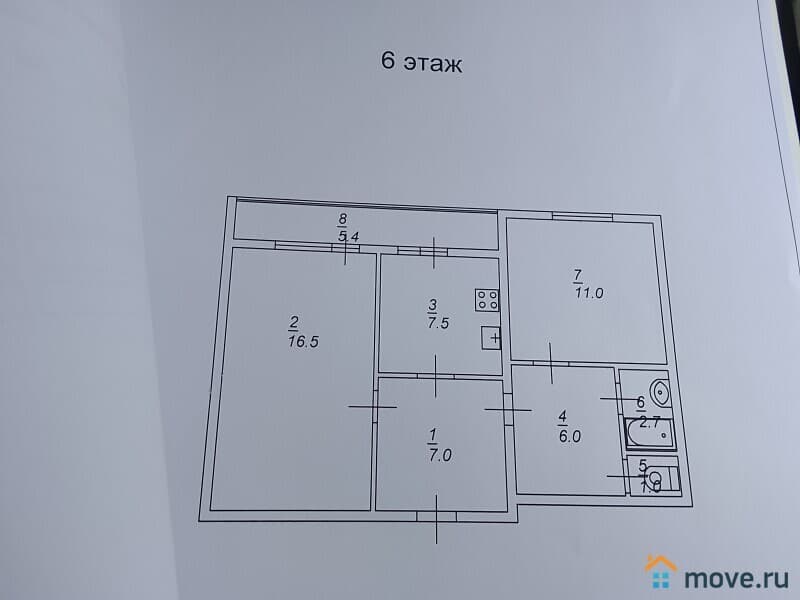 2-комн. квартира, 52 м²