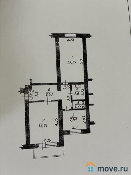 2-комн. квартира, 48 м²