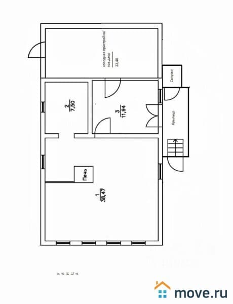 дом, 61.5 м²