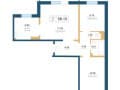 3-комн. квартира, 58.1 м²