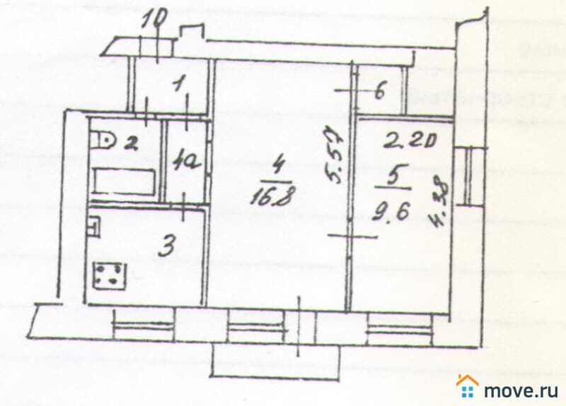 2-комн. квартира, 40.2 м²