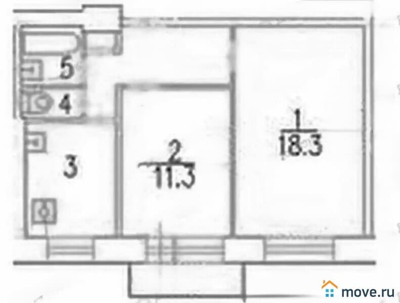 2-комн. квартира, 47 м&sup2;