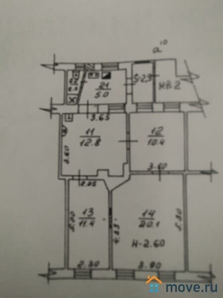 3-комн. квартира, 64 м&sup2;