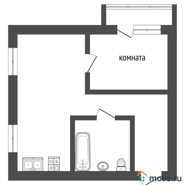 1-комн. квартира, 31 м&sup2;