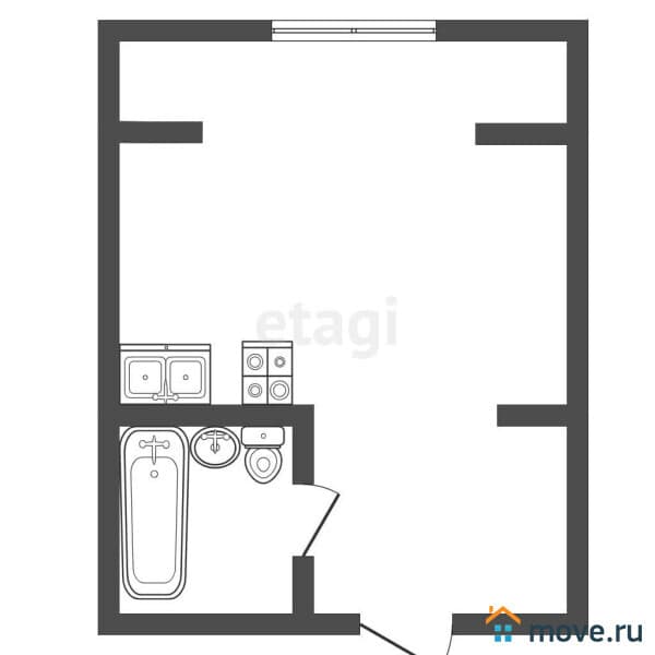 1-комн. квартира, 21.1 м&sup2;