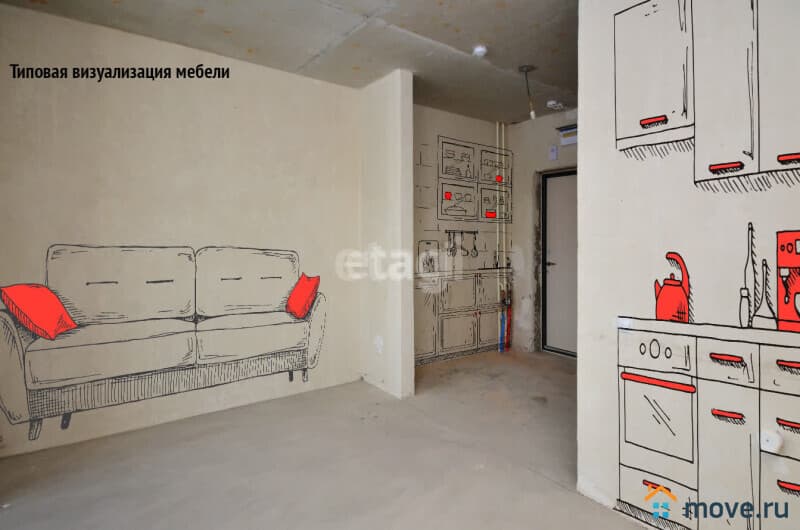 1-комн. квартира, 21.1 м&sup2;